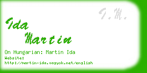 ida martin business card